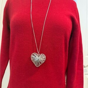 Silver Heart Pendant Necklace